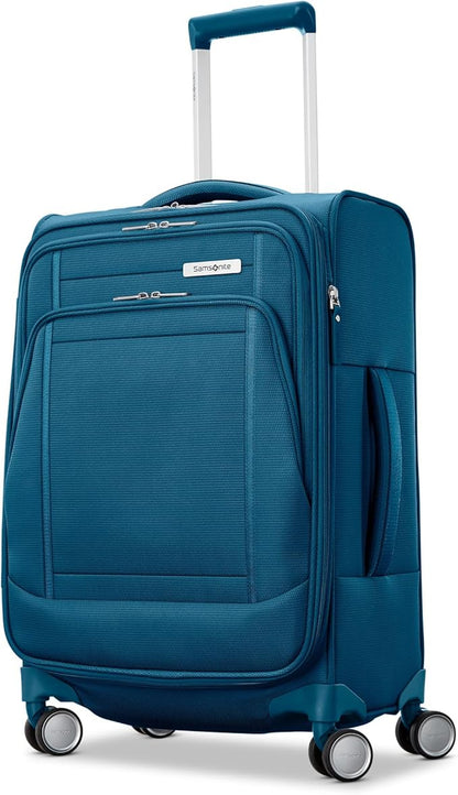 Samsonite UpLIFT Lightweight Large Checked Softside 3-Piece Luggage Set with Spinner Wheels - Expandable - Airline-Approved, Polyester Soft Suitcase for Ultra Light Travel - Cerulean Blue