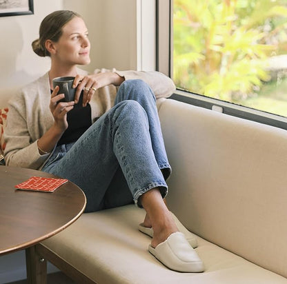 OLUKAI Konea Women’s Shearling Leather Slipper, Comfortable & Soft Mule, Versatile House Shoe for Lounge Wear & Everyday