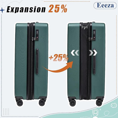 Expandable Carry on Luggage Sets,Suitcases with Detachable Wheels Hardshell 22x14x9 Airline Approved,Lightweight Luggage Set with TSA Lock,Carry on Suitcase