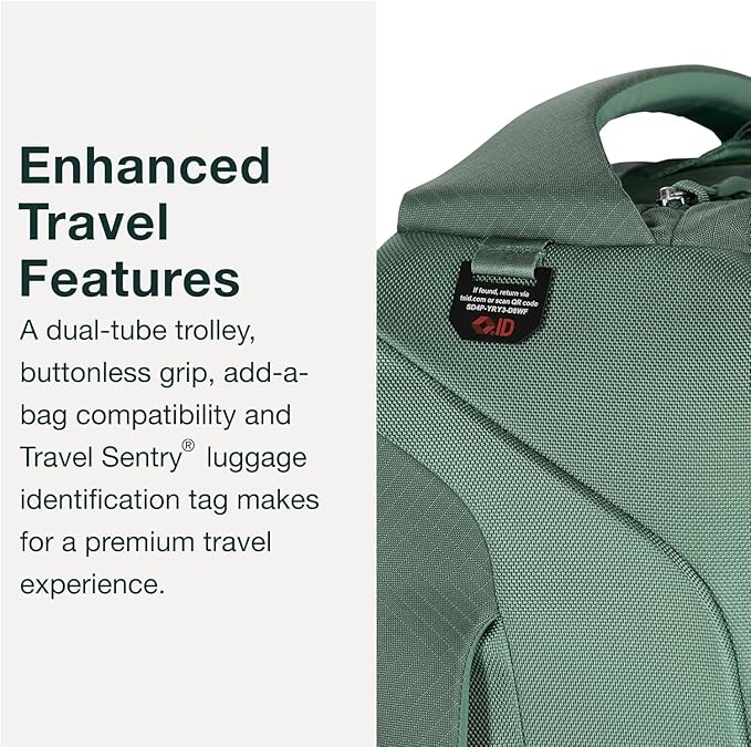 Osprey Sojourn 22"/45L Wheeled Travel Backpack with Harness, Koseret Green