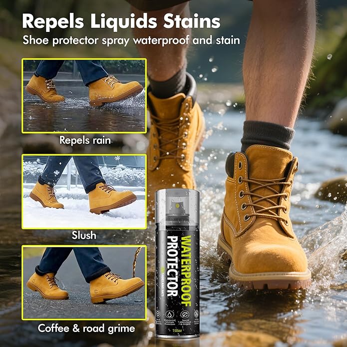 Shoe Protector Spray: Rain Stain Dirt Waterproof Shoe Spray, Nano Protection for Sneaker Suede Leather Boot Hat