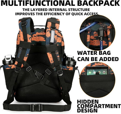 25L Tactical Backpack for Men and Women Military Backpack Small Assault Pack Molle Backpack Bug Out Bag Travel Rucksack Daypack (Mars Camo)