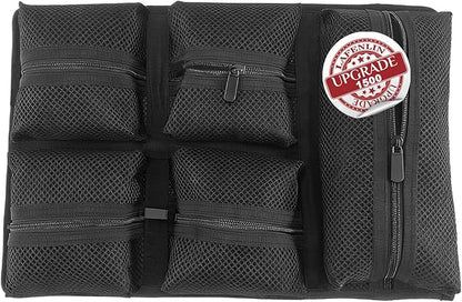 UPGRADED LAFENLIN Lid Organizer for Pelican 1500 Case, 5 Mesh Pockets Storage Organizer, Fits Camera Cases, Diving Dry Boxes, Hard Cases & Toolboxes, Includes Screws & Velcro, Durable, Thickening Mesh