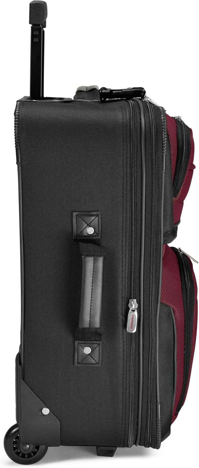 Travel Select Amsterdam Softside Expandable Luggage with Rolling Wheels, Burgundy, 2-Piece Set (15/21)