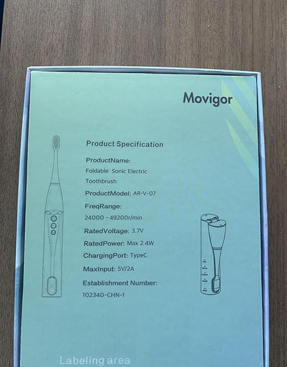 Foldable Electric Toothbrush for Adults – Dual UV Sanitization, 272 Sonic Modes, USB-C Rechargeable, 4 Brush Heads, Leather Travel Case, Portable Blue Toothbrush