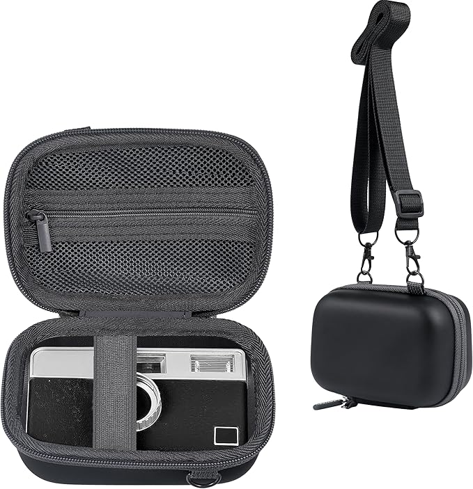Leayjeen Digital Camera Case Compatible with KODAK EKTAR H35 Half Frame Film Camera and 35mm Kodak Ultramax 400 Color Print Film, Designed with EVA Hard Shell (Case Only) Black
