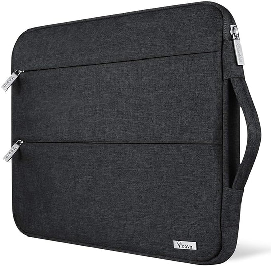Voova 15.6 16 Inch Laptop Sleeve Case Compatible with MacBook Pro 16 M1/M2/M3/M4 Max 2019-2025, 15.6-16” Hp Lenovo Acer Asus, Waterproof Slim Computer Bag Cover with Handle, Black