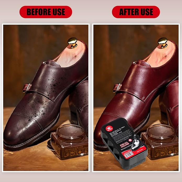 Loopeer 12 Pcs Shoe Shine Sponge Bulk, Instant Leather Shoes Shiner Care for Boots, Leather Accessories Quick Cleaning
