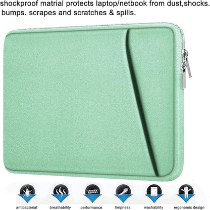 Askuko Laptop Case, Shockproof Protective Computer Sleeve Cover, Handbags Portable Laptop Bag for 15.6 inch HP Dell Asus Lenovo Notebook Computer with Front Pocket, Light Blue