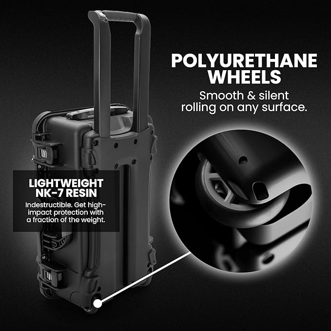 Nanuk 935 Pro Photo Kit – Waterproof Travel Camera Hard Case with Padded Dividers and Wheels, 22” x 14” x 9” - Dustproof and Impact Resistant, Airline Carry-On Approved – Black