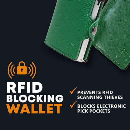 Conceal Plus Small RFID Wallet for Women, Slim Compact RFID Blocking Credit Card Holder Womens Wallet, Smart Pop Up Minimalist Card Case, Holds 4-6 Standard Cards Plus Cash & ID, Compact Travel Wallet