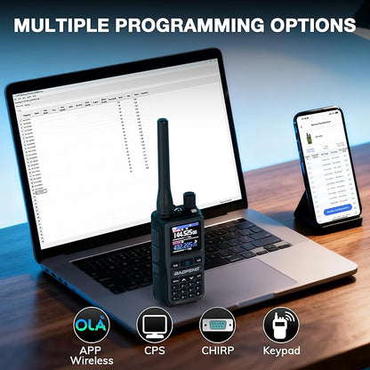 BAOFENG UV-5R Mini Dual Band Handheld Ham Radio, Wireless APP Programming, Dual PTT, USB-C Charging, 999CH, NOAA FM Aviation Reception, Pocket Walkie Talkie for Outdoor, Emergency, Backup [2Packs]