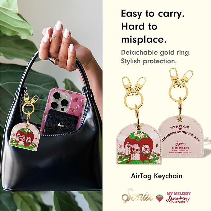 Sonix Keychain Case Compatible with Apple AirTag (My Melody x Strawberry Shortcake)