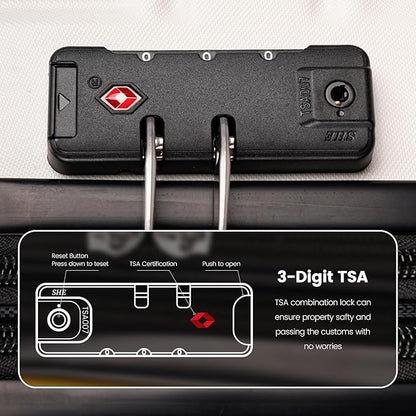 PRIMICIA GinzaTravel Luggage Sets 3-Piece Expandable Suitcases with Wheels PC+ABS Durable Hardside Luggage sets TSA lock