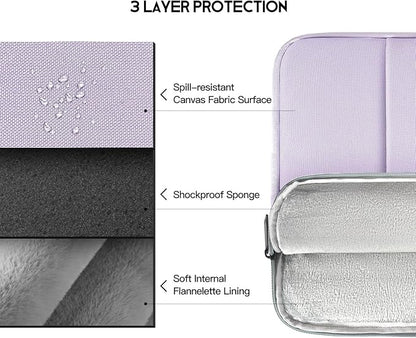 Laptop Sleeve Case for MacBook Air 13 inch M2 M3 M4 A3240 A3113 2025-2023, Compatible with MacBook Pro 14 inch M5 M4 M3 M2 M1 Pro Max A3112 A3185 A3401 A2779 A2442 A2918 Water Resistant Bag-Purple