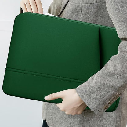Laptop Sleeve 15.6 inch, Sturdy Portable Monitor Computer Laptop Case, Carrying Sleeve Bag 15.6'' with Pockets for MacBook PC Mac HP Lenovo Dell Asus Xbox Switch, Deep Green