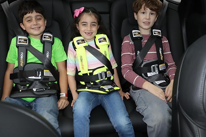 RideSafer - Large Yellow, Lightweight, Compact, Portable Car Seat - Perfect for Travel and Everyday Child Safety