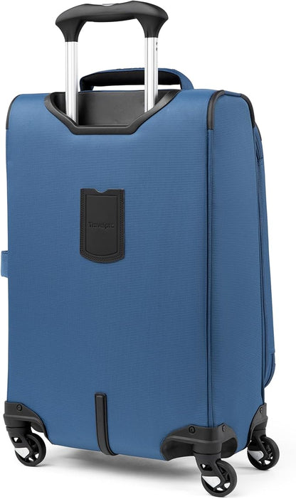 Travelpro Maxlite 5 Softside Expandable Luggage with 4 Spinner Wheels, Lightweight Suitcase, Men and Women, International, Ensign Blue, Carry-on 21-Inch