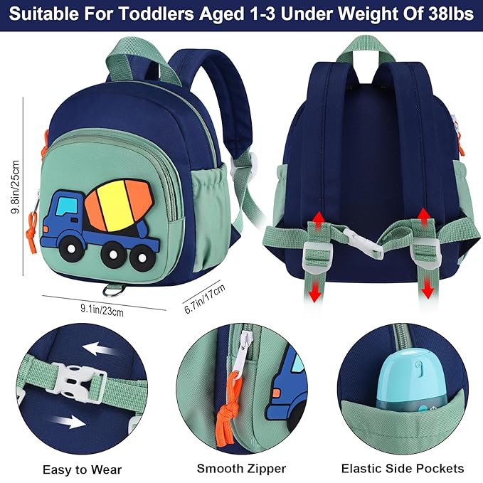 Accmor Toddler Backpack with Leash, Cute Child Safety Walking Harness Bag with Anti Lost Wrist Link, Toddlers Backpacks Kids Travel Essential Mini Rucksack Back Pack Strap Tether for Baby Boys Girls