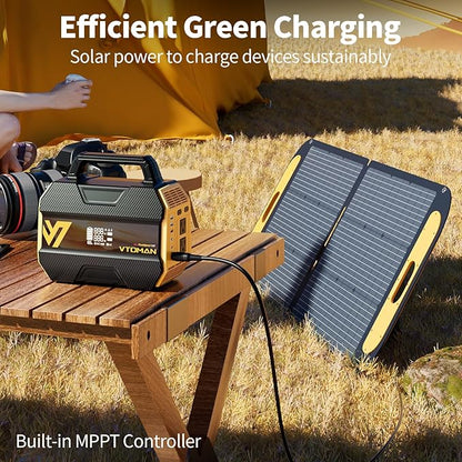 VTOMAN FlashSpeed 300 Portable Power Station, 300W 230Wh LiFePO4 Battery with 3000 Life Cycles, 100W PD USB-C Fast Charge, 6 Outputs for Outdoor Camping, Home Backup, RV, Off-Grid