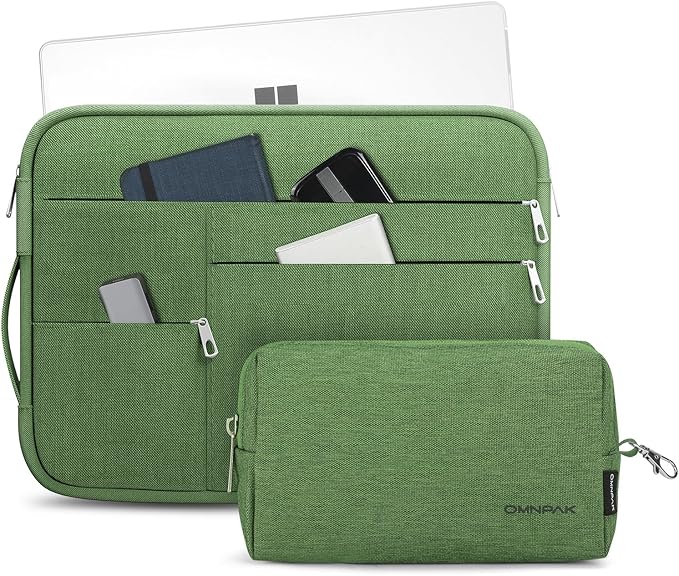 Omnpak Surface Pro 11 Case,13 inch Laptop Sleeve for Surface Pro 12/11/10/9/8/X/7/6/5/4/3 with Side Handle Strap and Accessory Pocket,Recycled PET Laptop Carrying Bag