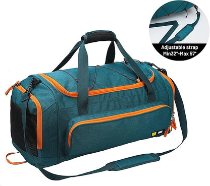 MIER Large Gym Bag for Men Sports Duffle Bag with Shoe Compartment 60L Lightweight Duffel Bags for Workout Fitness Travel