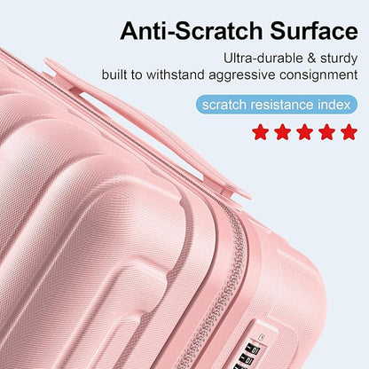 MGB Carry On Luggage 22x14x9 Airline Approved, Hardside Carry-on Luggage with Spinner Wheels & TSA Lock, Scratch-Resistant PC Lightweight Suitcase for Travel with Adjustable Telescopic Handle