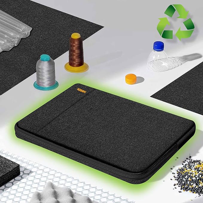 Slim Laptop Case 13.3 14 inch Sleeve, Rainproof & Shockproof Carrying Case for Notebooks Compatible with MacBook Pro 14" and All Models 13.3" MacBook Air/Pro, Most Popular 13"-14" PC,Black