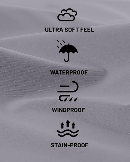 Men's Rain Jacket with Hooded Waterproof Lightweight Packable Long Raincoat Poncho for Women Adults