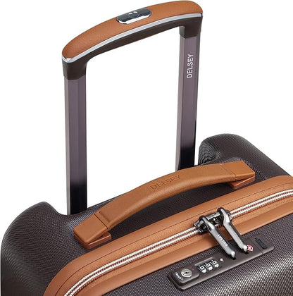 DELSEY PARIS Chatelet Air 2.0 Hardside Luggage with Spinner Wheels, Chocolate Brown, Carry on 19 Inch