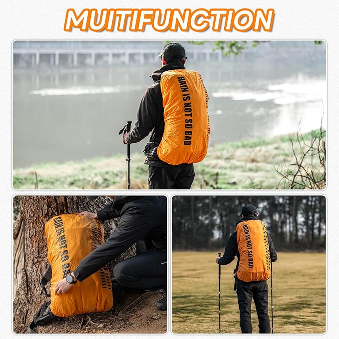 HIKEMAN Waterproof Backpack Rain Cover-Bag Rain Cover(20-30L), Upgraded Anti-Slip Buckle Straps with Rubber Band, Ultralight Compact Portable for Hiking,Camping,Cycling,Travel