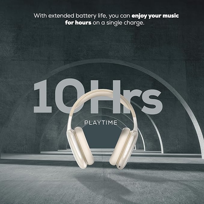 Gabba Goods Wireless Over Ear Bluetooth Headphones with Microphone - Wireless Headset -Noise Reduction - Bluetooth, Wired,Built in Micro SD for Travel, Home, Work TV,PC,Gaming,Cellphone (Beige)