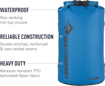 Sea to Summit Big River Dry Bag, Ultra-Durable Roll-Top Dry Storage
