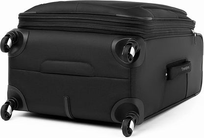 Travelpro Maxlite 5 Softside Expandable Luggage with 4 Spinner Wheels, Lightweight Suitcase, Men and Women, Black, Checked-Medium 25-Inch