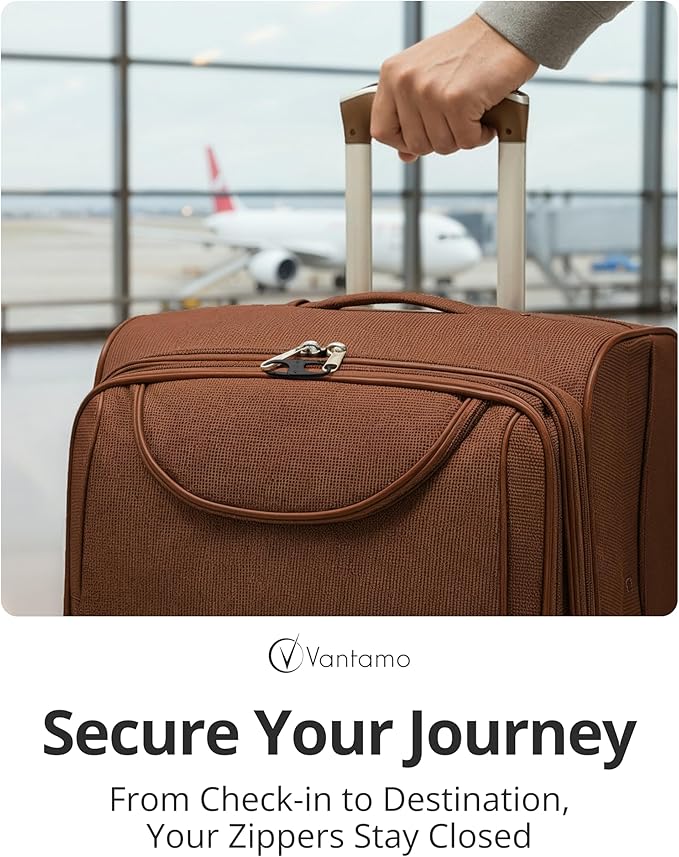 Vantamo Premium 4 Zipper Clips Anti Theft for Backpack, Luggage & Purse, Pull Replacement Zipper Locks, Purse Clip for Travel