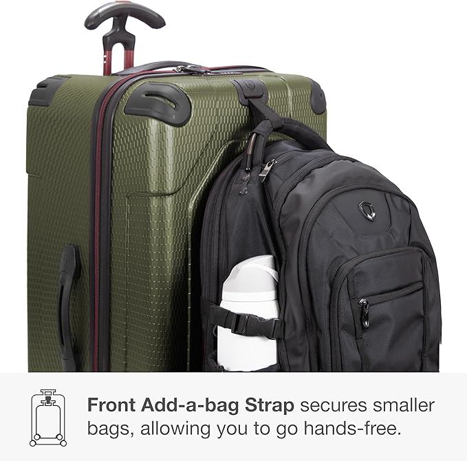 Traveler's Choice Maxporter II 30" Polycarbonate Hardside Trunk Luggage with Spinner Wheels, TSA Lock, Dark Green