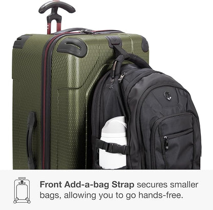 Traveler's Choice Maxporter II 30" Polycarbonate Hardside Trunk Luggage with Spinner Wheels, TSA Lock, Dark Green