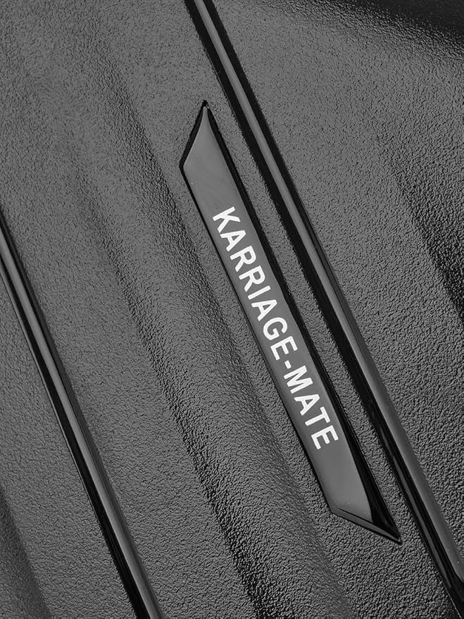 Karriage-Mate Expandable Hardside Carry-On Luggage Set, Suitcase with Eight Spinning Wheels, 20-Inch and Scratch-Resistant Surface (Black)