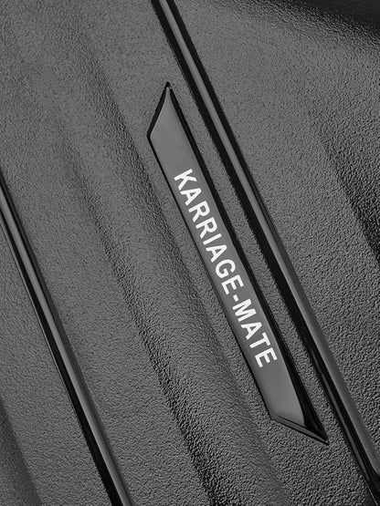 Karriage-Mate Expandable Hardside Carry-On Luggage Set, Suitcase with Eight Spinning Wheels, 20-Inch and Scratch-Resistant Surface (Black)