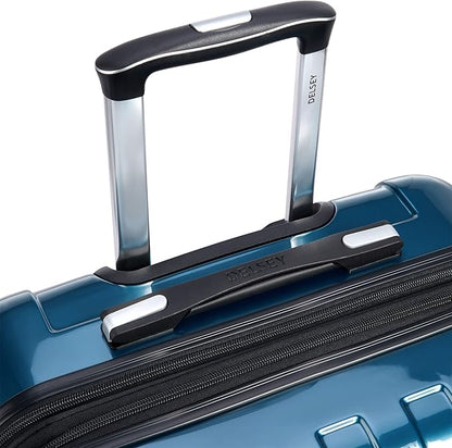 DELSEY PARIS Helium Aero Hardside Expandable Luggage with Spinner Wheels, Teal, Checked-Medium 24 Inch