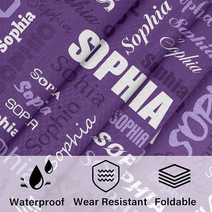 Personalized 6 Set Compression Packing Cubes for Travel Essentials with Name Customized Lightweight Carry on Expandable Luggage Organizer Bags for Women and Men, Purple