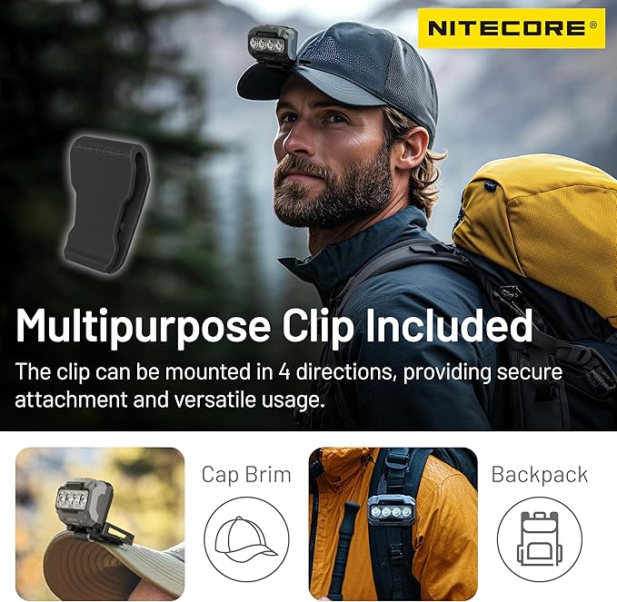 Nitecore HA23 UHE 600 Lumen MCT Outdoor Headlamp Multiple Color Temperatures Lightweight AAA Headlight Tag (Black)