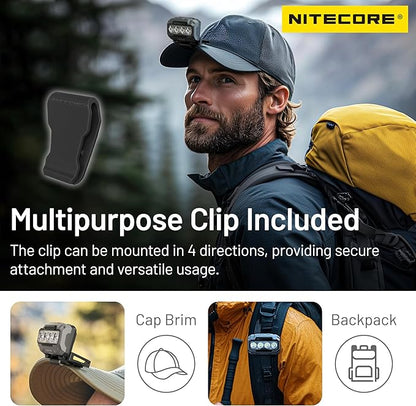 Nitecore HA23 UHE 600 Lumen MCT Outdoor Headlamp Multiple Color Temperatures Lightweight AAA Headlight Tag (Blue)