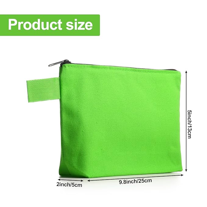 Saintrygo 30 Pcs Makeup Bag Travel Canvas Cosmetic Bag Bulk Multipurpose Small Makeup Pouch for Purse Portable Blank Zipper Toiletry Organizer DIY for Women Assorted Color(Classic,9.8 x 5 x 2 Inch)
