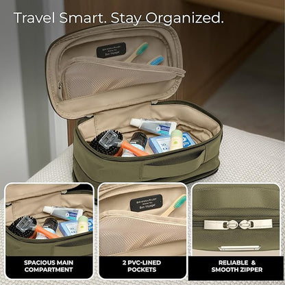 Briggs & Riley Toiletry Kit - Travel Bags for Women & Men, Organizer for Vacation, Dopp Kit for Bathroom Accessories, Makeup, & Skincare