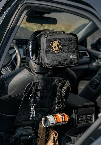 RHINO RESCUE Vehicle IFAK Trauma Kit with C-A-T Tourniquet, Tactical First Aid Kit Molle Pouch Black