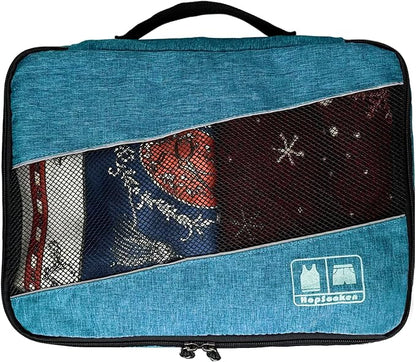 5 Set Packing Cubes for Travel Large Suitcase Luggage Organizer Bags Travel Accessories Vacation 4 Cubes 1 Laundry Pouch Bag