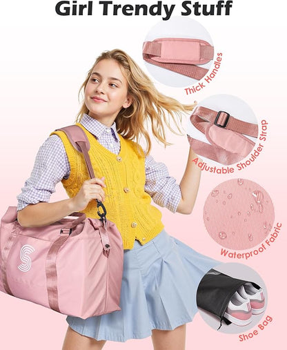 Teen Girl Basket, Popular Teen Girl Stuff Travel Duffel Bag, Gym Bag, Duffel Bag,Personalized Weekender Bag，Friend Wedding Girlfriend Birthday Gifts Kids Gifts for Teen Girls (Letter Y)