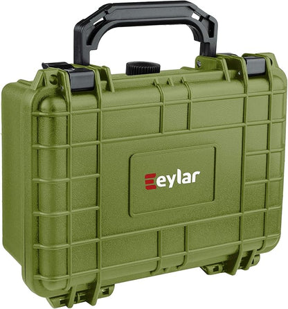 Eylar Protective Gear and Camera Hard Case Water & Shock Proof w/Foam TSA Approved 8.12 inch 6.56 inch 3.56 inch (OD Green)