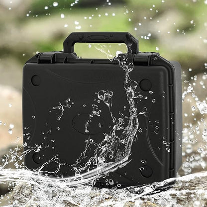 Hard Case with IP67 Waterproof Shockproof Tool Box for Microphone, Drones, Camera, Equipments, Portable Storage Case, 12.2 x 9.8 x 5.5 Inch